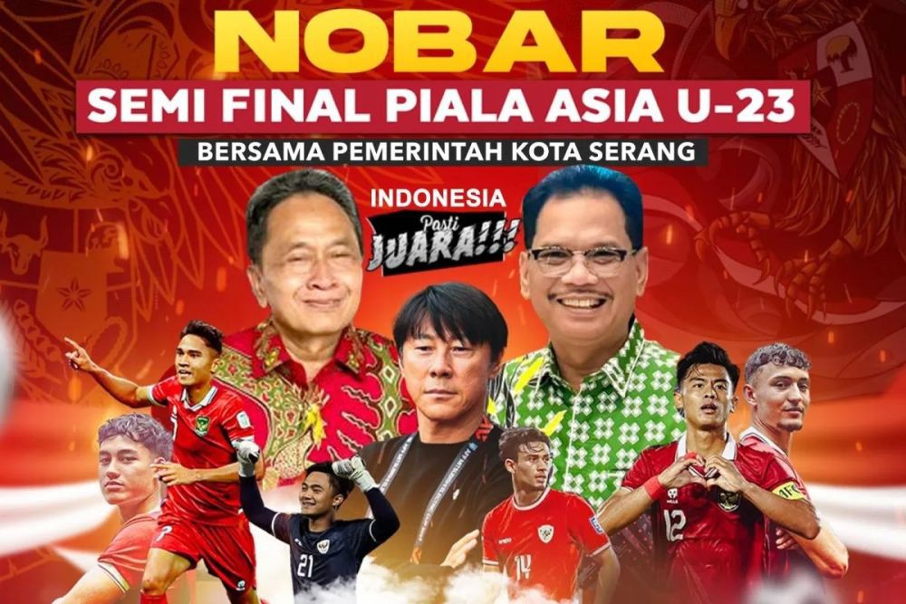Lokasi Nobar Piala Asia U-23 Indonesia Vs Uzbekistan di Banten