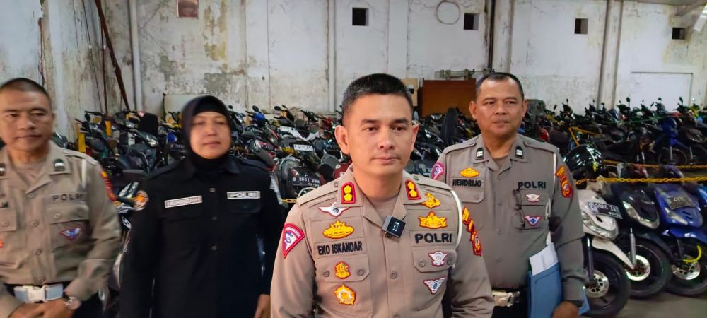 Ratusan Motor Hasil Tilang di Bandung Menumpuk Tak Diambil Pemiliknya