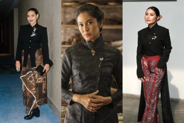 18 Gaya Artis Pakai Kebaya Janggan Hitam, Karismatik Abis!