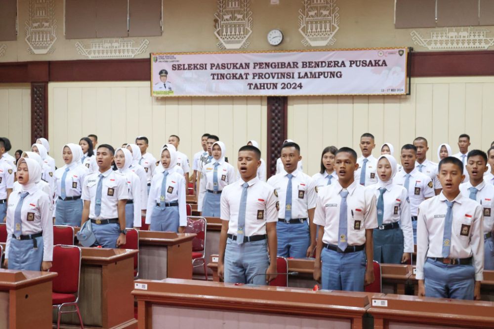 83 Pelajar SMA/SMK Seleksi Wakili Lampung Paskibraka Nasional di IKN