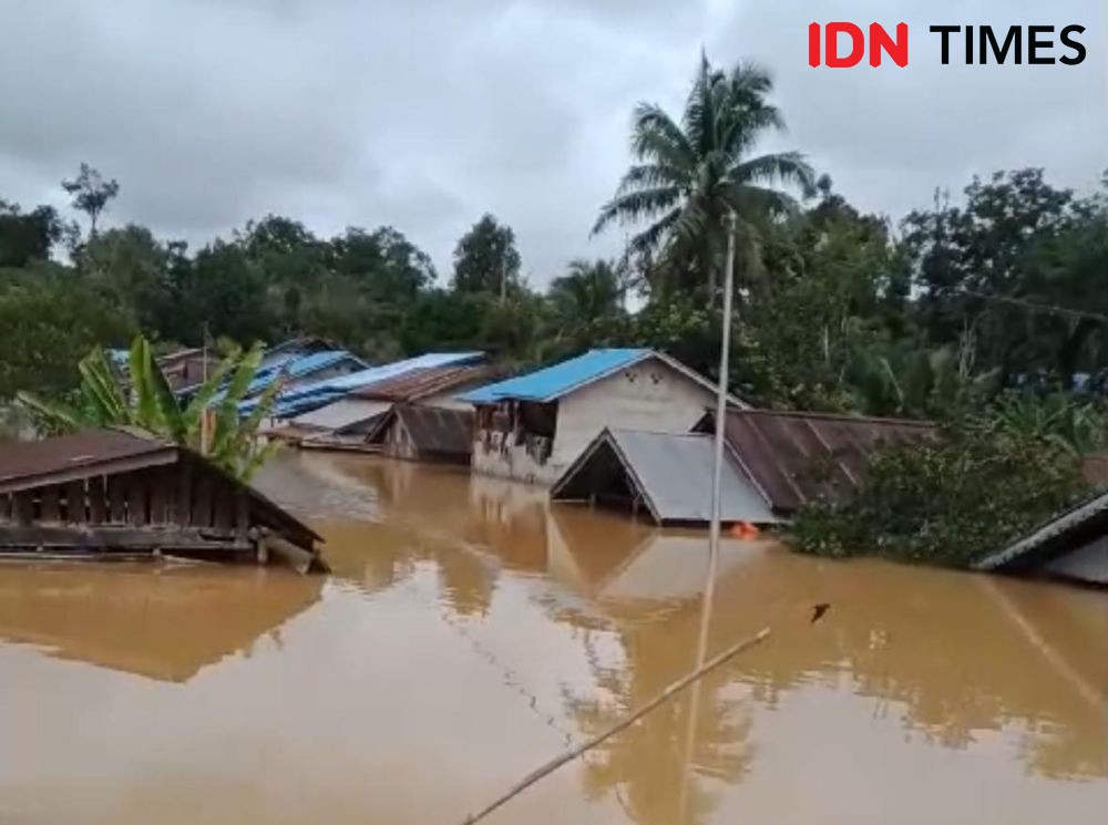 Ribuan Warga di Landak Kalbar Terdampak Banjir Setinggi Satu Meter