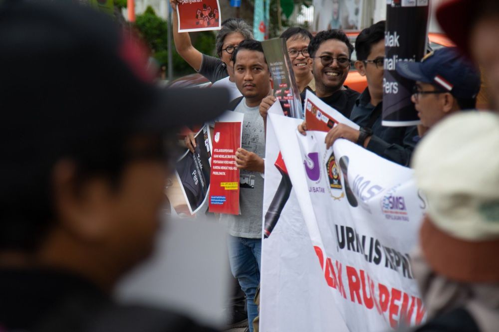 Jurnalis Kepri Aksi Protes Menolak RUU Penyiaran: KPI Jadi Superbody