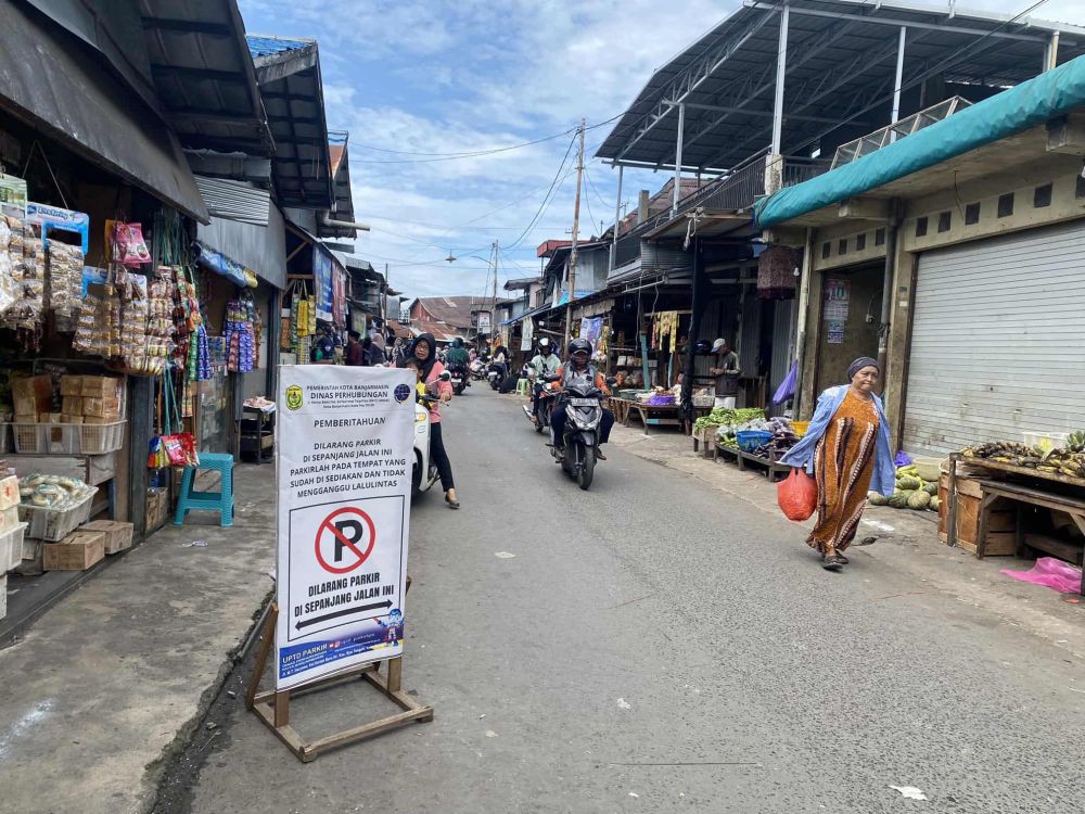 Normalisasi Jalan Pasar Lama di Banjarmasin dari PKL, Berjalan Lancar