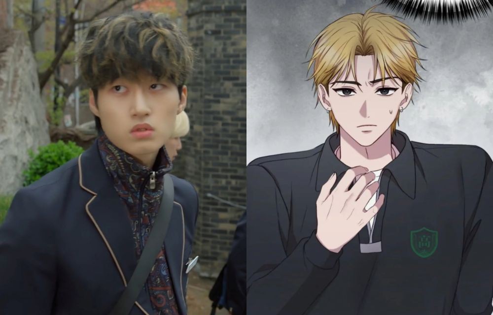 Karakter high school return of a gangster drama vs webtoon