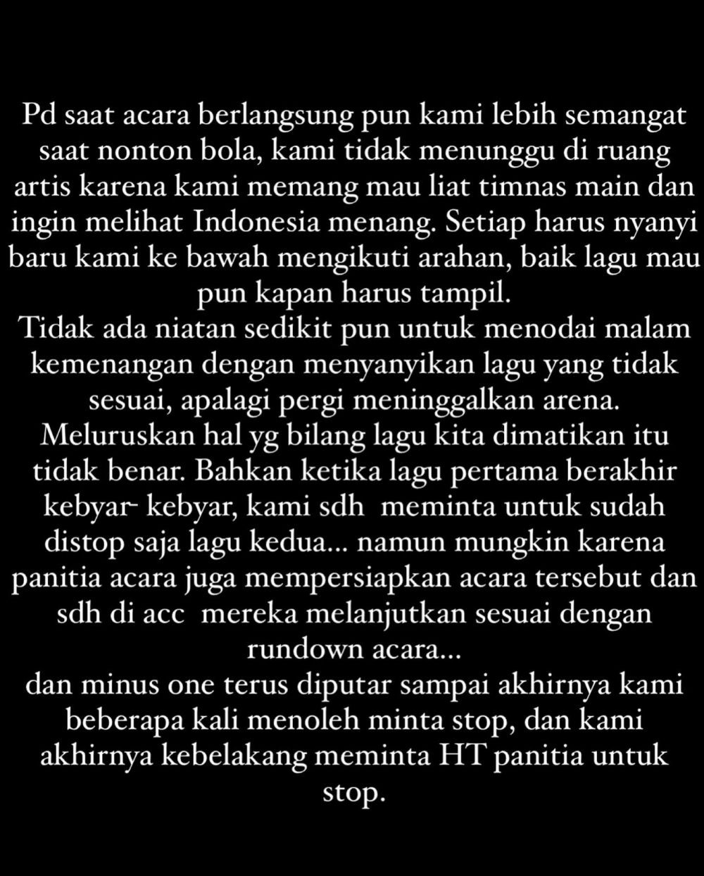 Klarifikasi Anang Soal Nyanyi di Pertandingan Timnas Vs Filipina