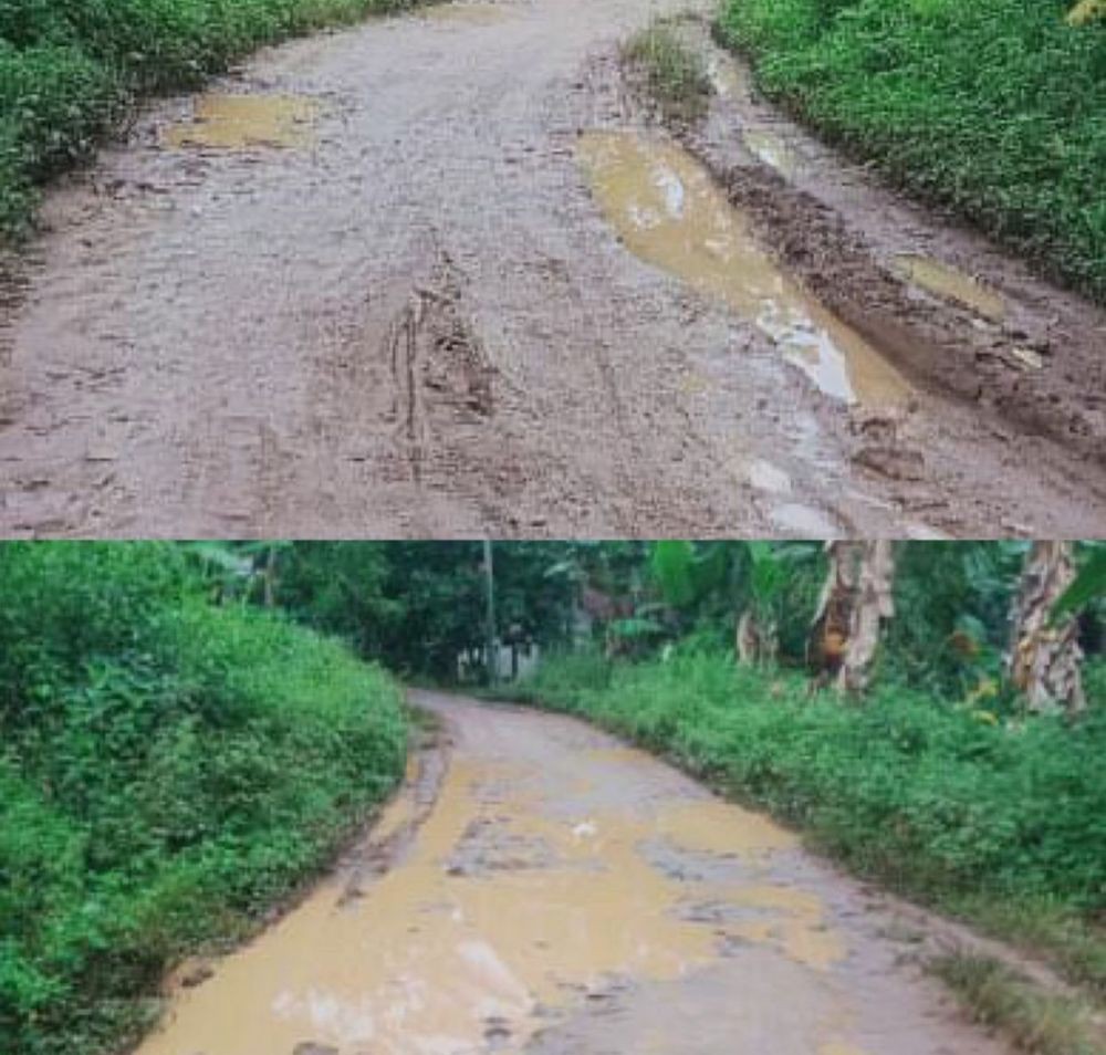 Jalan Rusak Parah, Warga Lebak Pasang Spanduk Sindiran ke Pemerintah