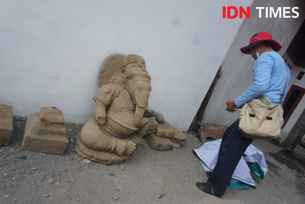 Warga Temukan Arca Ganesha Saat Gali Lubang Fondasi Rumah