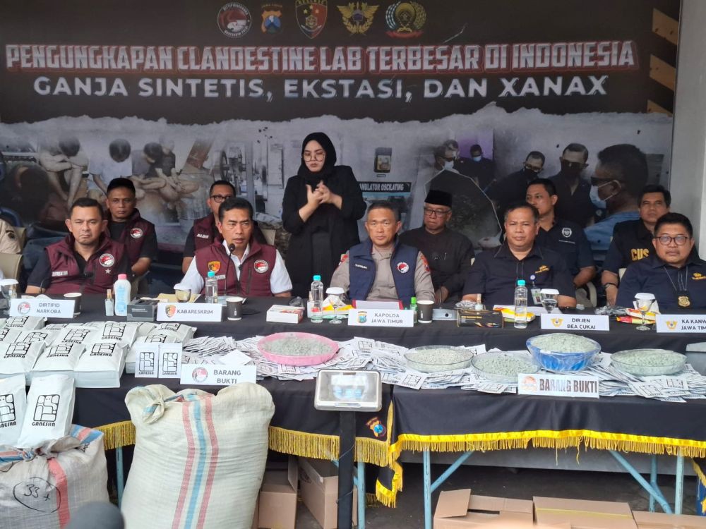 Pabrik Narkoba yang Diungkap Polisi di Malang Terbesar di Indonesia