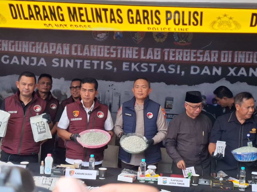 Pabrik Narkoba di Malang Dikendalikan WNA Malaysia