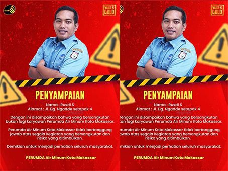 PDAM Makassar Polisikan eks Karyawan Terkait Penipuan Modus Loker