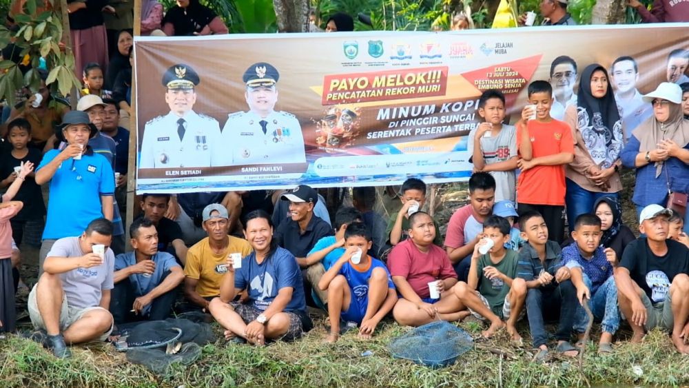 Tradisi Bekarang Warga Muba, Usai Seruput Kopi Langsung Tangkap Ikan