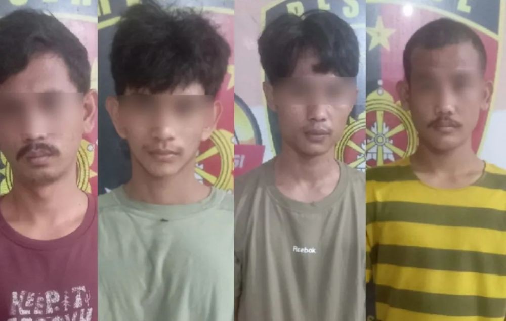 4 Bajing Loncat Gasak Muatan Kopi Truk di Bandar Lampung Diciduk