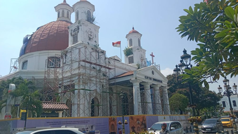 Gereja Blenduk Semarang Direnovasi Total, Bagian Kubah Ditambal