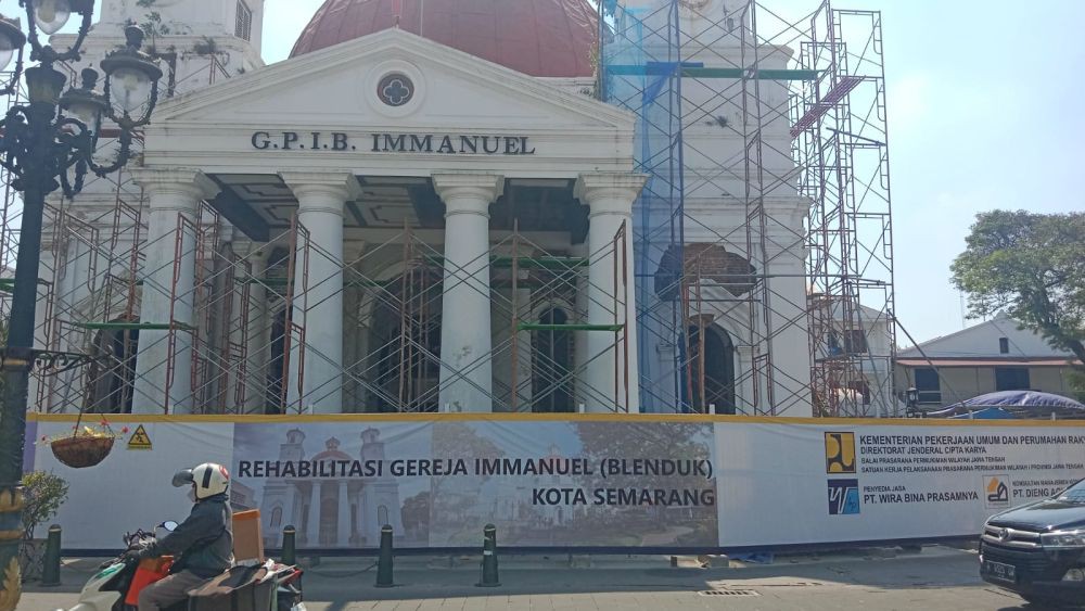 Gereja Blenduk Semarang Direnovasi Total, Bagian Kubah Ditambal