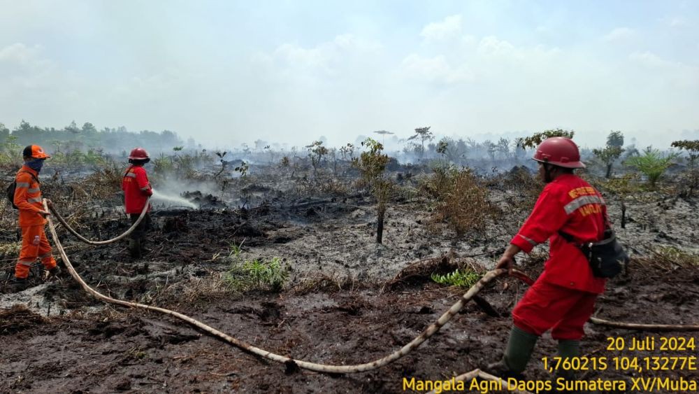 Sepanjang Juli ada 444 Titik Hotspot di Sumsel, Terbanyak di Muba