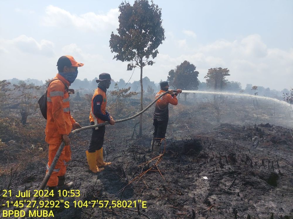 Sepanjang Juli ada 444 Titik Hotspot di Sumsel, Terbanyak di Muba