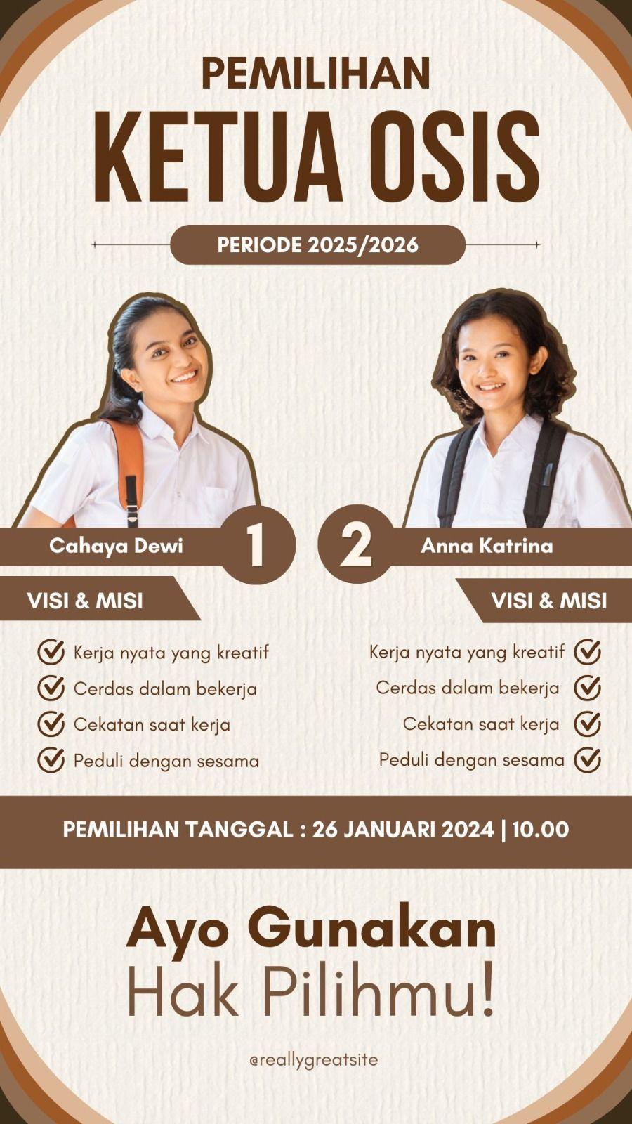 7 Contoh Poster Pemilihan Ketua Osis Harus Menarik