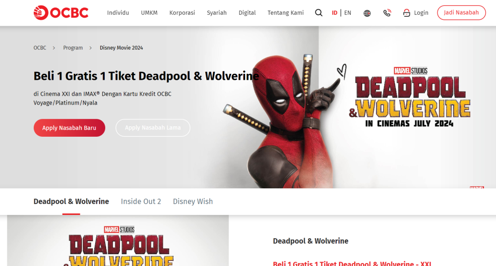 7 Promo Tiket Nonton Deadpool & Wolverine, Gratis Tumbler!