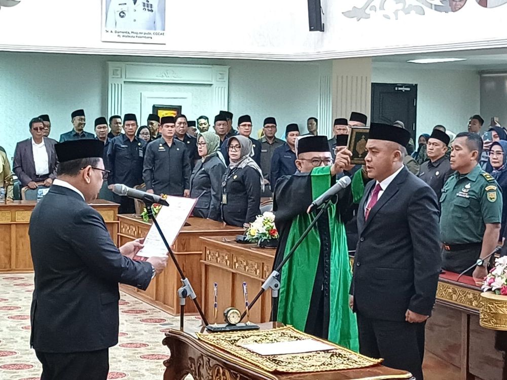 Aprizal Hasyim Dilantik jadi Sekda Palembang Pengganti Ratu Dewa