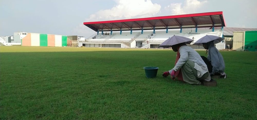 Venue Bola Putri PON, Renovasi Stadion Mini Pancing Sudah 80 Persen