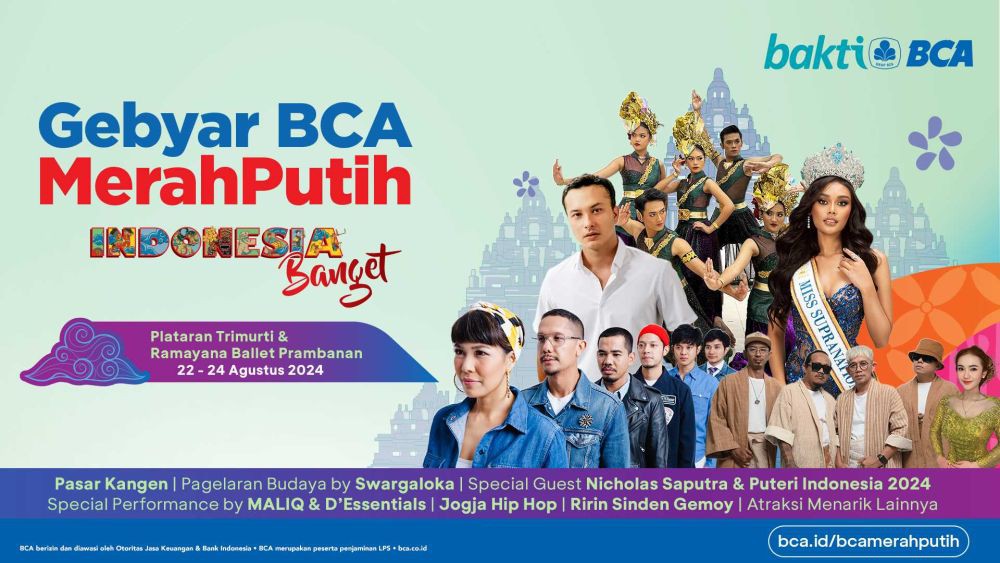 Deretan Artis yang Bakal Tampil di Gebyar BCA Merah Putih di Prambanan