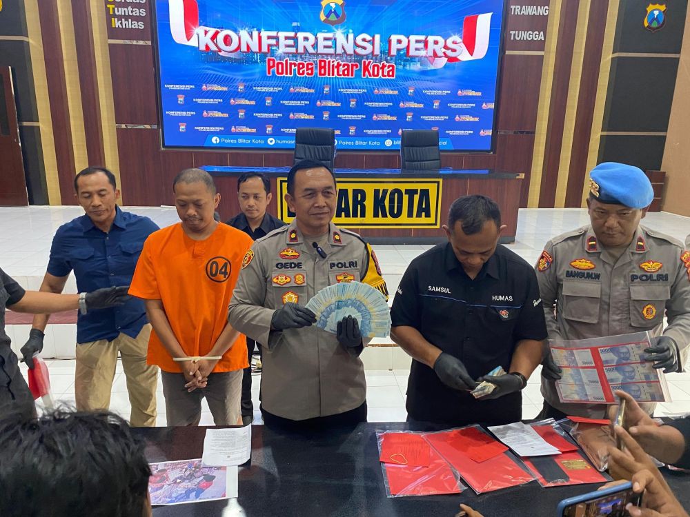 Residivis Kasus Korupsi di Blitar Edarkan Uang Palsu