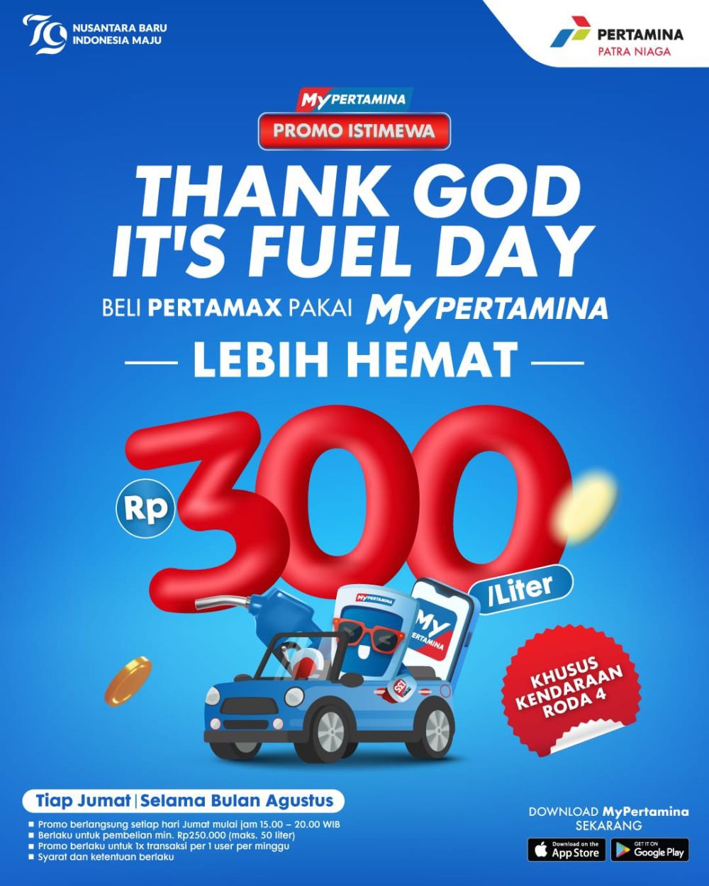 Hari Kemerdekaan RI ke 79, Ada Promo hingga Cashback Mypertamina