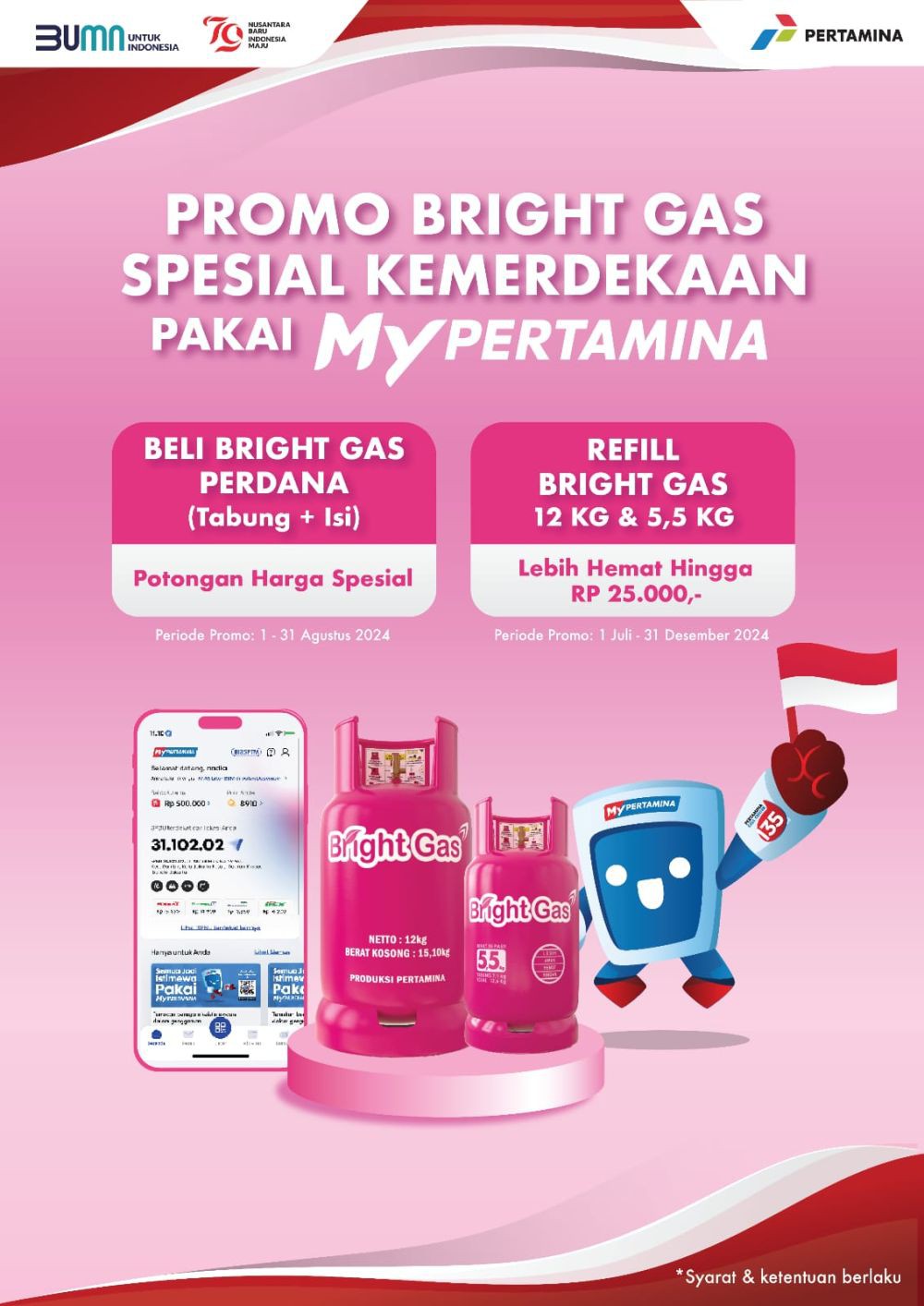 Hari Kemerdekaan RI ke 79, Ada Promo hingga Cashback Mypertamina