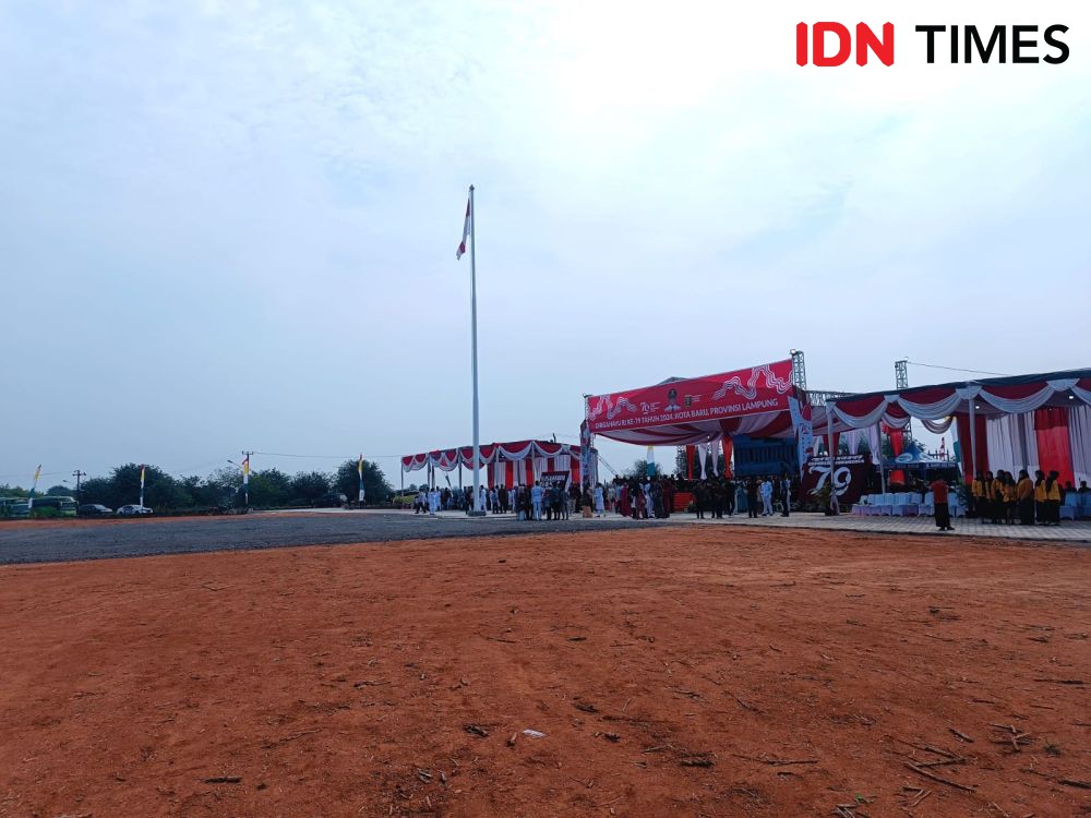 10 Potret Kota Baru Lampung yang Terbengkalai di HUT Kemerdekaan RI