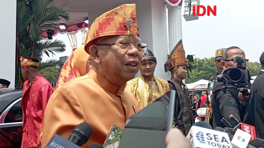 Makna Baju Teluk Belanga Pontianak yang Dipakai Wapres Ma'ruf Amin