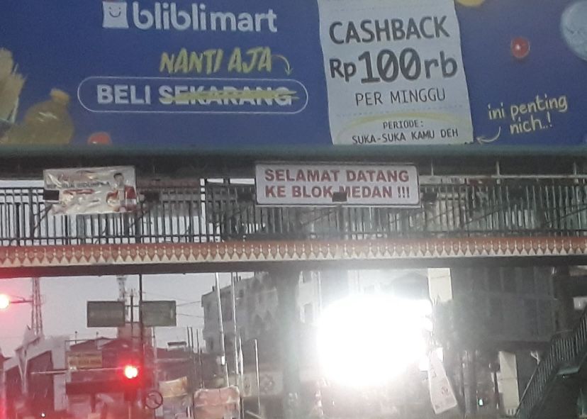 Spanduk 'Selamat Datang di Blok Medan' Beredar di Sejumlah Titik