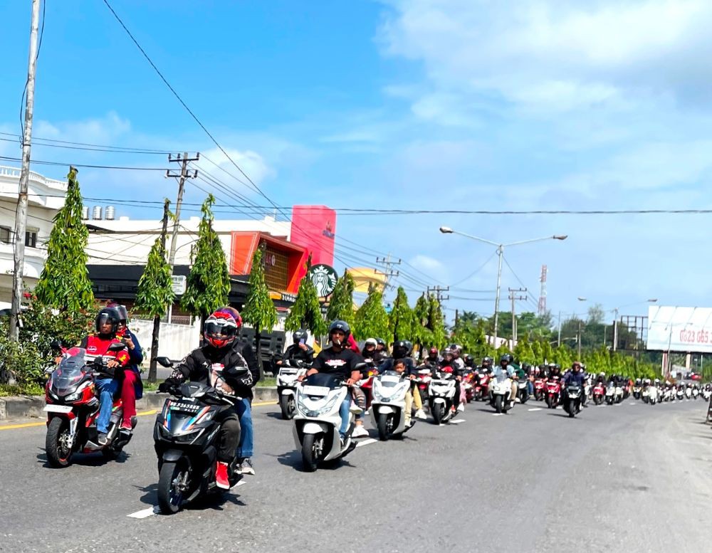 Convoy Merdeka, Riders Honda Upacara Bendera di 28 Kota Besar