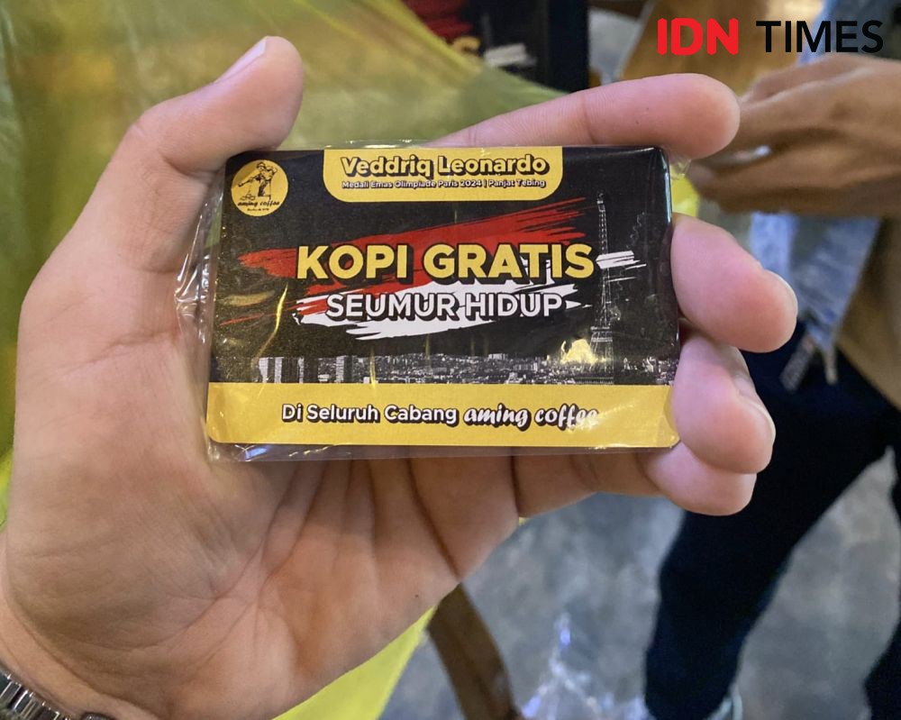 Veddriq Dapat Kartu Gratis Ngopi Seumur Hidup dari Aming Coffee