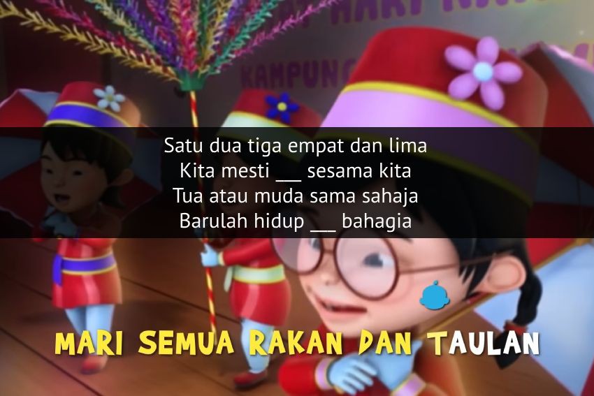 [QUIZ] Lanjut Lirik Lagu Boria Suka-suka Upin Ipin, Yakin Bisa?