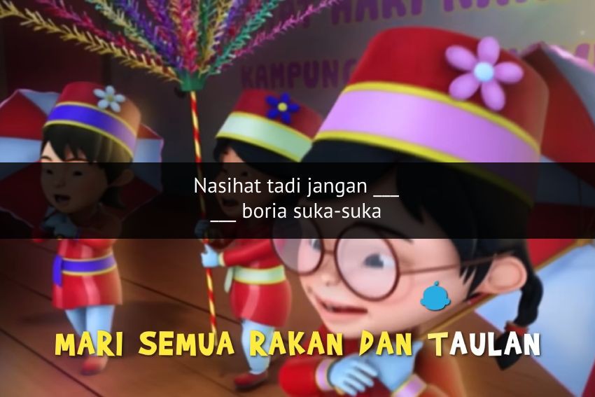 [QUIZ] Lanjut Lirik Lagu Boria Suka-suka Upin Ipin, Yakin Bisa?