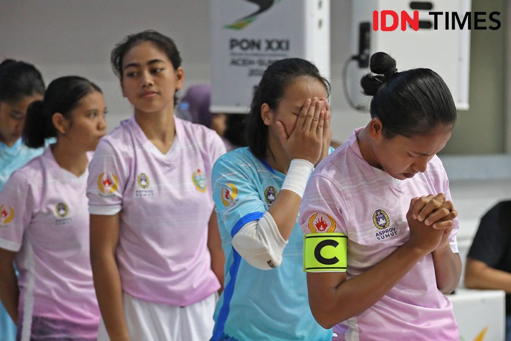 Potret Haru Tim Futsal Putri Sumut Berhasil Taklukkan Papua Pegunungan