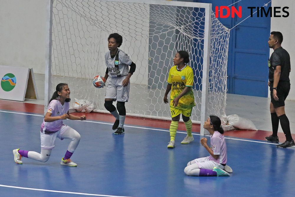 Potret Haru Tim Futsal Putri Sumut Berhasil Taklukkan Papua Pegunungan