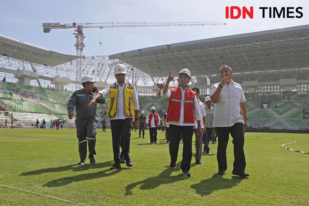 Potret Stadion Utama Sumut Diklaim Menko PMK Sudah 94 Persen Selesai