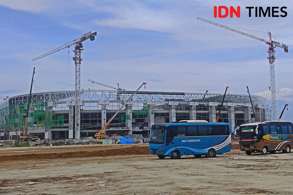 Potret Stadion Utama Sumut Diklaim Menko PMK Sudah 94 Persen Selesai