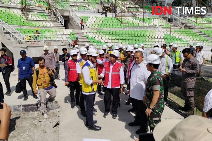 Menko PMK Tinjau Stadion Utama Sumut, Pembangunan Sudah 94 Persen