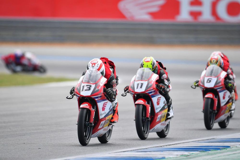 Pembalap Astra Honda Cetak Podium Perdana di Thailand Talent Cup 2024