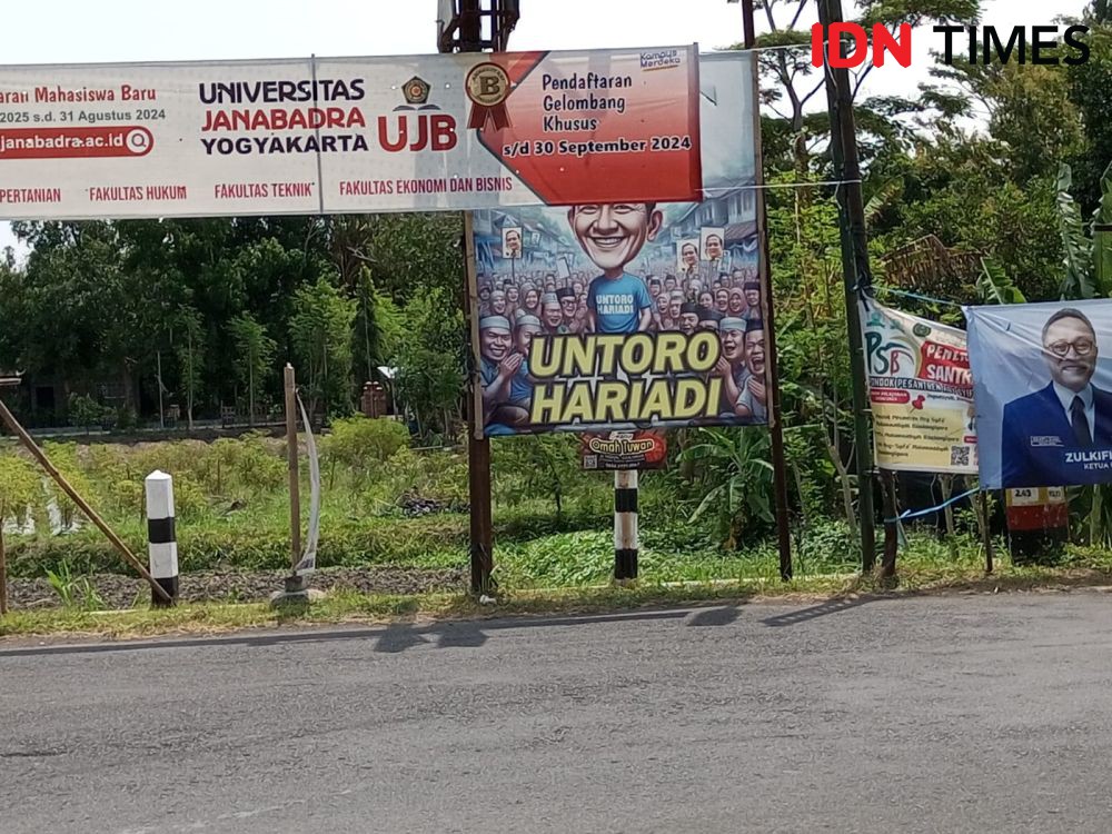 Marak Baliho Paslon Bupati di Jalan Utama Bantul, Ini Respon Bawaslu