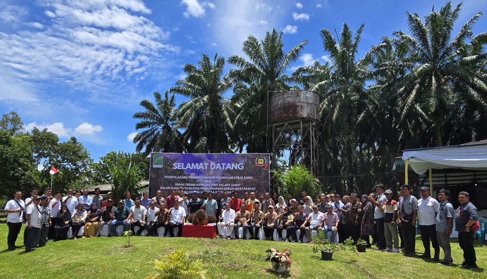 Lonsum Beri Bantuan Bibit Kelapa Sawit untuk Petani 11 Desa di Langkat