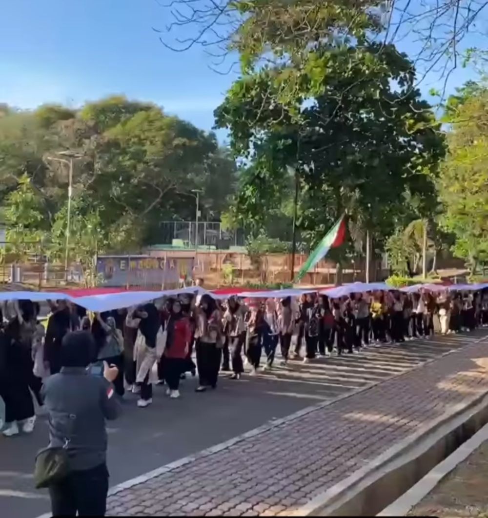 Dies Natalis Unila Ke 59, Kirab Bendera Merah Putih Terpanjang