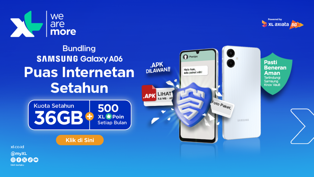 Cara Dapat Gratis Paket Data XL Axiata 36GB Selama 12 Bulan