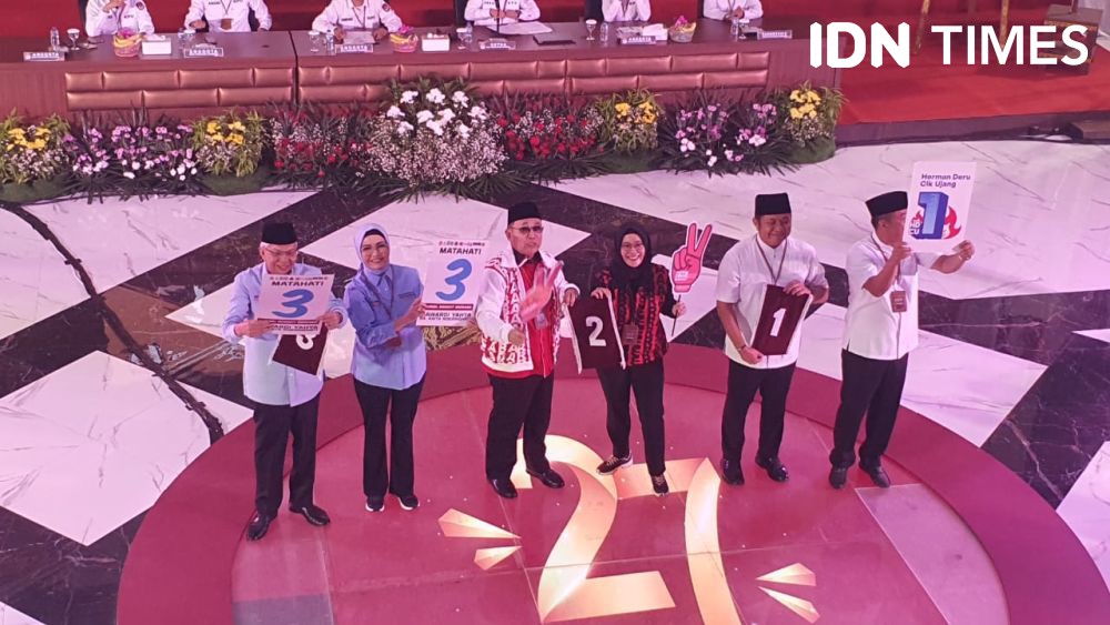 Pengundian Nomor Urut Pilgub Sumsel: HDCU 1, E-RA 2, Matahati 3 