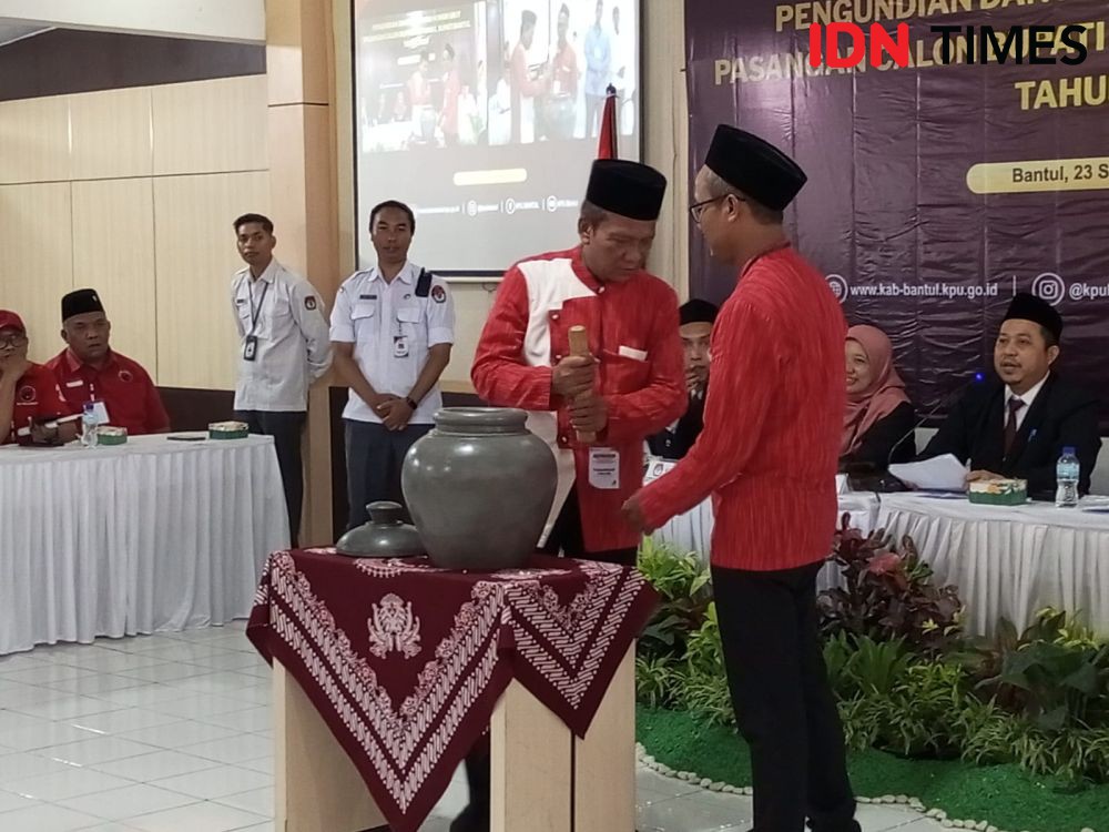 KPU Undi Nomor Urut, Ini Langkah Pasangan Calon di Pilkada Bantul