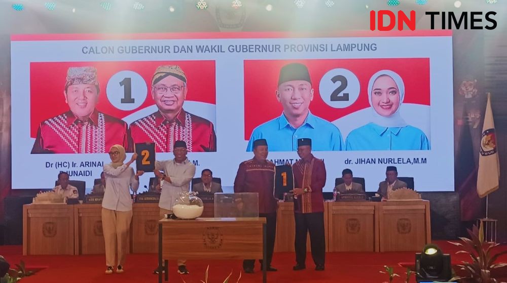 Hasil Penetapan Nomor Urut Calon Kepala Daerah Lampung Pilkada 2024