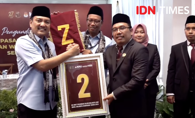 Pilwakot Semarang 2024, Nomor Urut Agustin-Iswar 1 dan Yoyok-Joko 2