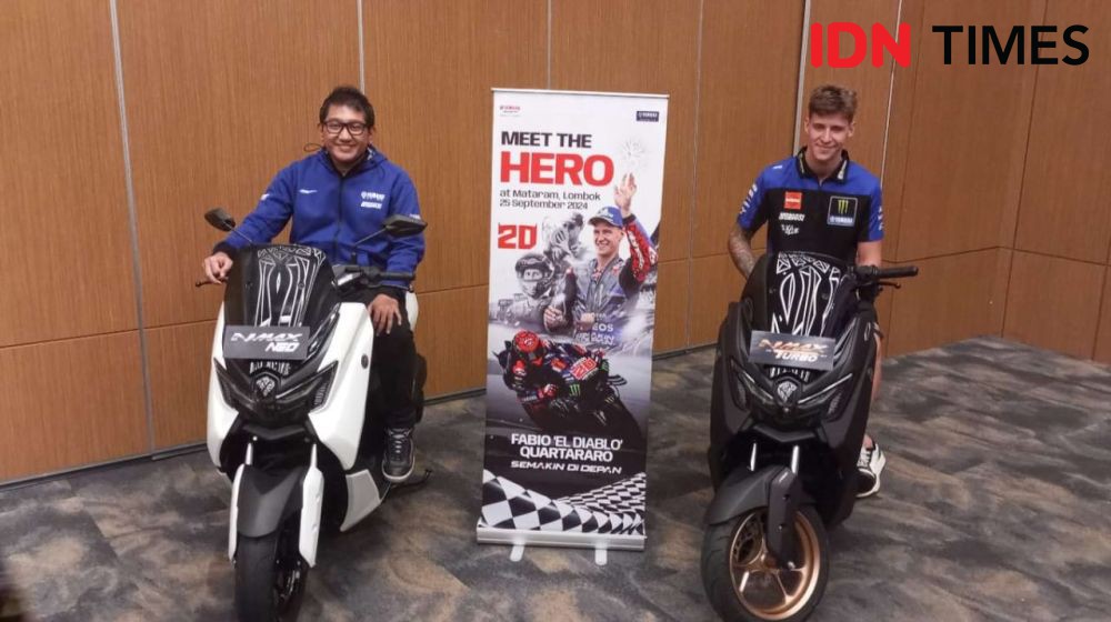 Sapa Fans di Lombok, Fabio Quartararo Keliling Naik Yamaha XMAX